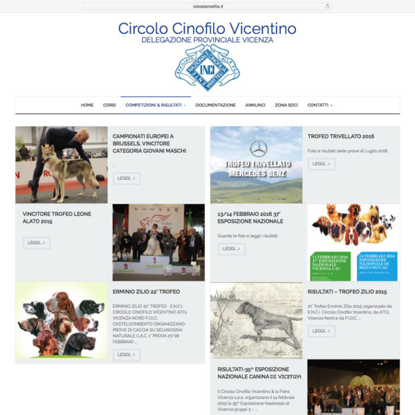 Web Competizioni Circolo Cinofilo Vicentino