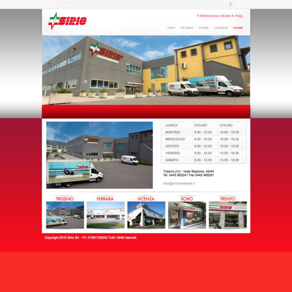 Web Contatti Sirio Materassi