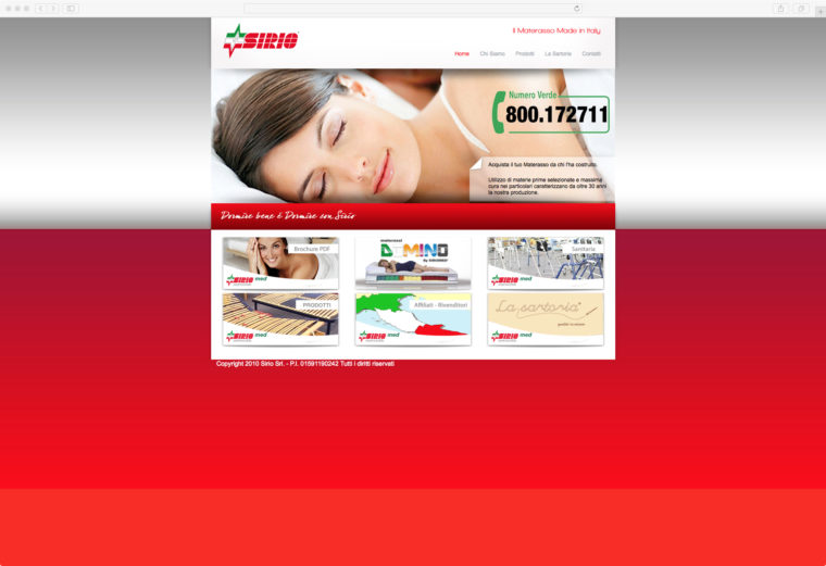 Web Home Sirio Materassi