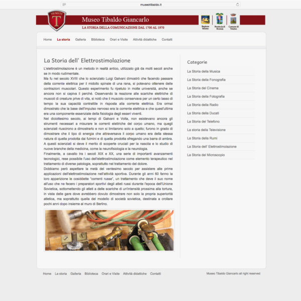 Web La storia Museo Tibaldo