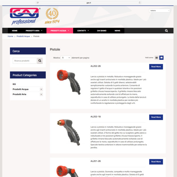 Web Prodotti Gav